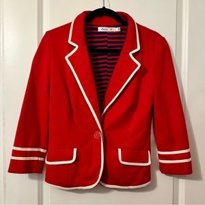 ModCloth Sunny Girl Academia Red Ahoy Blazer-L